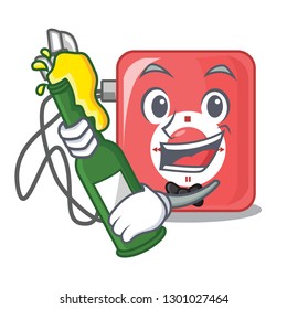 With beer mp3 player isolated on with mascot