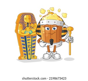 the beer mug ancient egypt cartoon. cartoon mascot vector