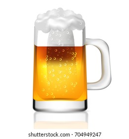 Beer mug black & tan on a white background vector graphics