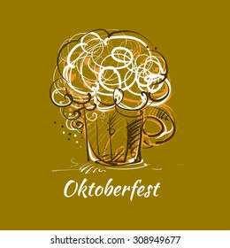 Beer mug cartoon. Vector illustration EPS10