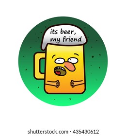 Beer mug character