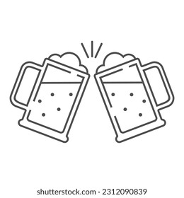 beer mug with clinking foam vector illustration vector illustration