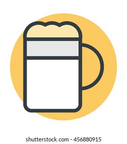Beer Mug Colored Line Vector Icon