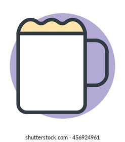 Beer Mug Colored Line Vector Icon
