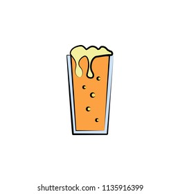 beer mug colored sketch style icon. Element of beer icon for mobile concept and web apps. Hand drawn beer mug icon can be used for web and mobile on white background