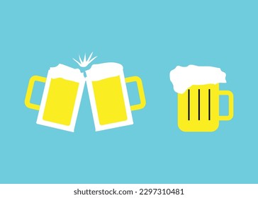 beer mug for coloring book icon cartoon logo vector