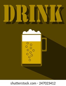 beer mug design with shadow