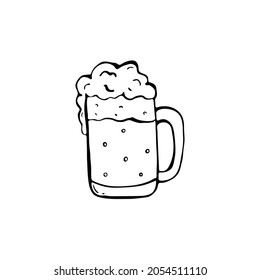 Beer Mug Doodle Images. Hand drawn element for web design, stationery, poster, flyer, logo