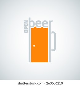 beer mug door concept background