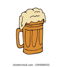 Beer Mug Drink Doodle Icon Vector