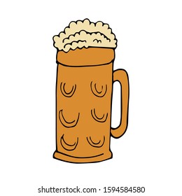 Beer Mug Drink Doodle Icon Vector