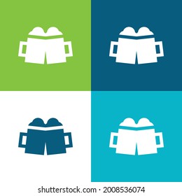 Beer Mug Flat four color minimal icon set
