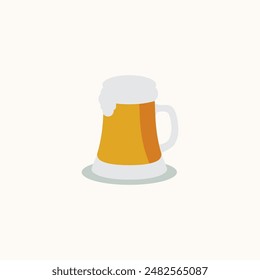 Beer mug. Flat style illustration.