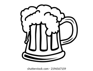 Beer Mug, with a foam