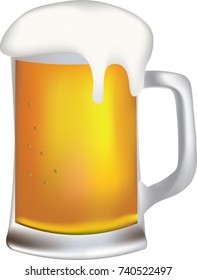 Beer mug with foam