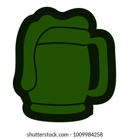 Beer mug with foam icon