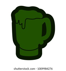 Beer mug with foam icon