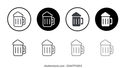 Beer mug with foam icon simple vector symbol