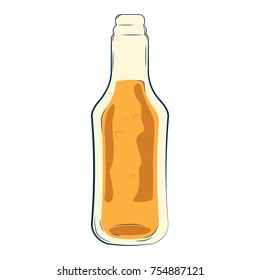 Beer mug with foam isolated on white background, Vector illustration