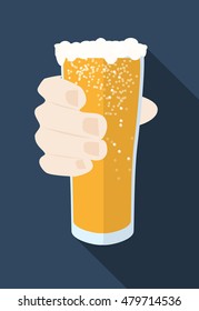 Beer Mug with foam Vector Icon could be used as Oktoberfest symbol, pub sign, beer mark, beer mug logo, beer festival stamp, pub sticker, restaurant menu button etc. Get ready for Oktoberfest!