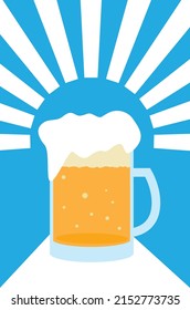 Bierkrug mit Blasen