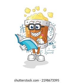 the beer mug geek cartoon. cartoon mascot vector