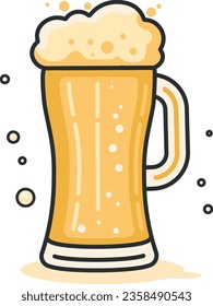  beer, mug, glass, drink, vector, alcohol, illustration