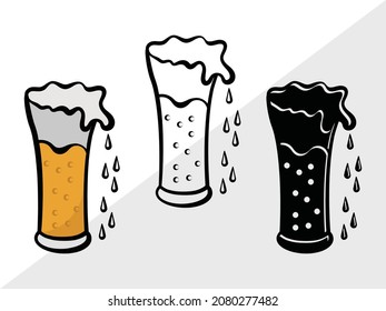 Beer Mug, Beer Glass, Printable Vector Illustration svg