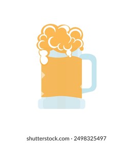 Beer mug and glass vector for International Beer Day Vector, illustration.