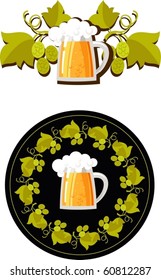 beer mug and hops
