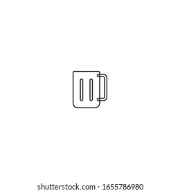 Beer mug icon. Alcohol drink cup symbol. Logo design element.