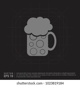 Beer mug icon - Black Creative Background