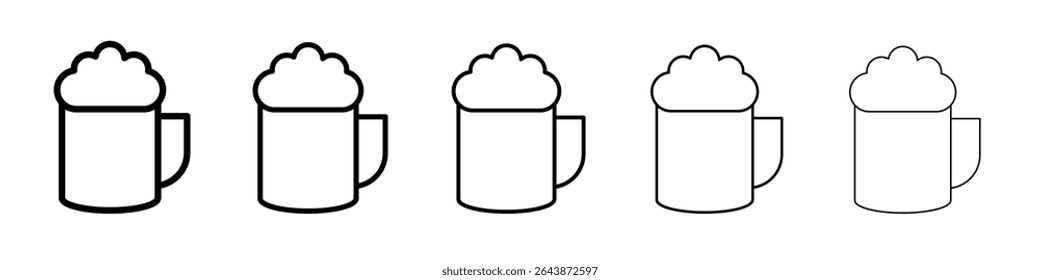 beer mug icon black and white vector sign
