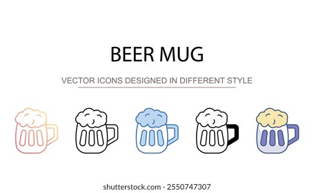 Beer Mug icon design with white background stock illustration