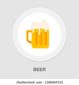 Beer Mug Icon - Drink Alcohol Symbol - Bar Sign