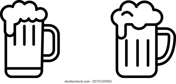 "Beer Mug Icon for Drinks and Celebration"