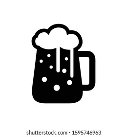 Beer mug icon. Editable vector illustration symbol