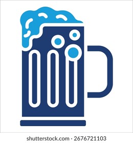 Elemento de icono de taza de cerveza para diseño