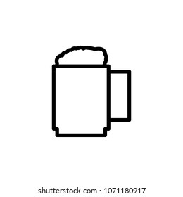 beer mug icon. Element of minimalistic icons for mobile concept and web apps. Thin line icon for website design and development, app development