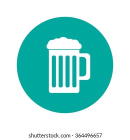 Beer mug icon. Flat design style eps 10