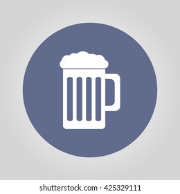 Beer mug icon. Flat design style eps 10