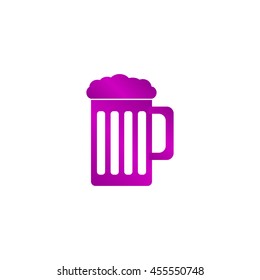 Beer mug icon. Flat design style eps 10