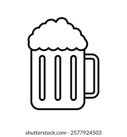 beer mug icon Flat illustration sign