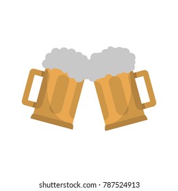 Beer mug icon. Flat illustration of beeg mug vector icon isolated on white background