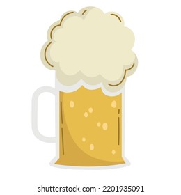 icono de barba de cerveza aislado