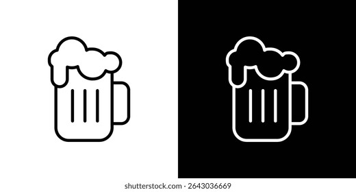 Beer mug icon Flat style logo vector. perfect for UI designs