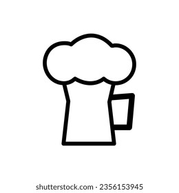 beer mug icon flat vector illustration black logo clipart