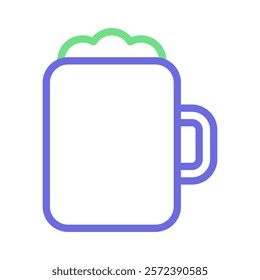 Beer mug icon with foam. Concept of celebration, party, and pub.