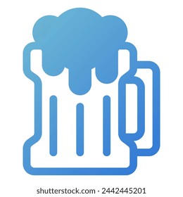 beer mug icon in gradient style