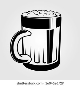 Beer mug icon isolated on white background. Vector illustration